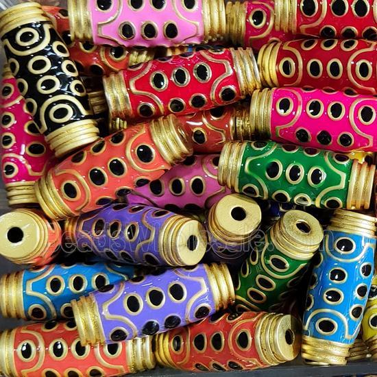 Mixed Copper Rice Beads Enamel Eye Duck Gold