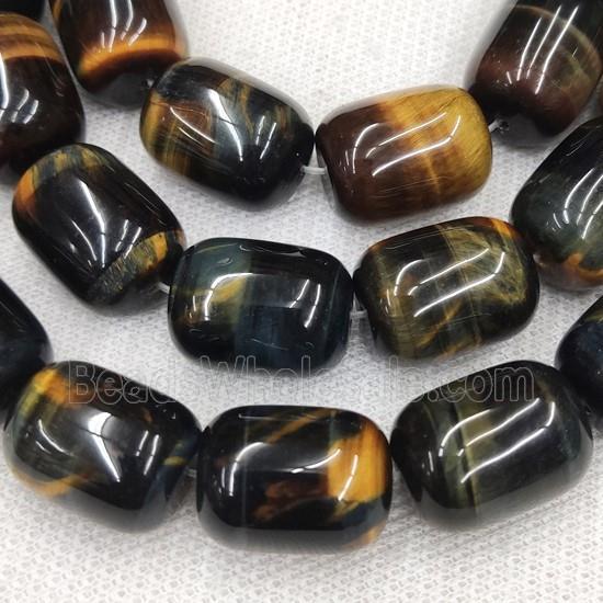 Tiger eye stone barrel beads, A-grade, approx 8x12mm (GAM79-8X12MM)