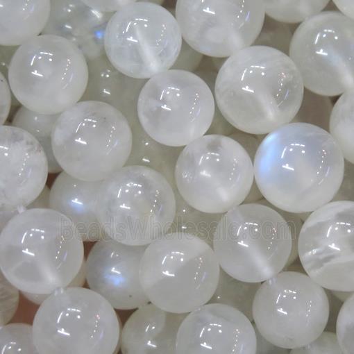 round natural rainbow MoonStone Beads AA grade approx 4mm dia