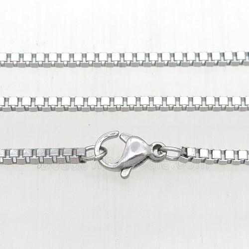 raw Stainless Steel Necklace Box Chain 